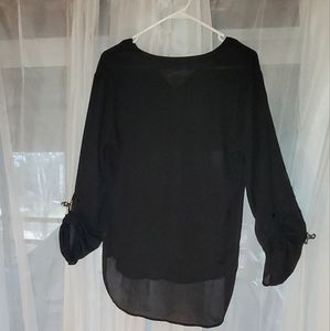 Motherhood sheer black top